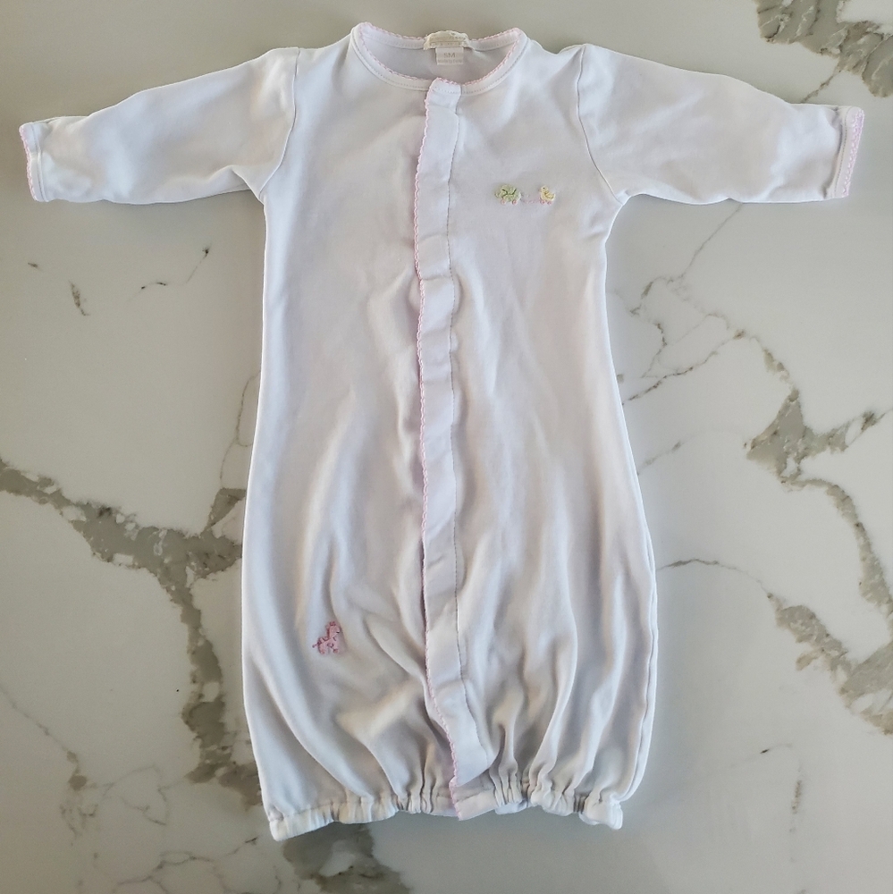 Kissy Kissy White and Pink Baby One Piece